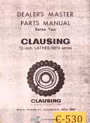 Clausing-Clausing 20 Inch Drill Press, Models 2251 thru 2287, Operation & Parts Manual-20 Inch-20\"-2251 thru 2288-06